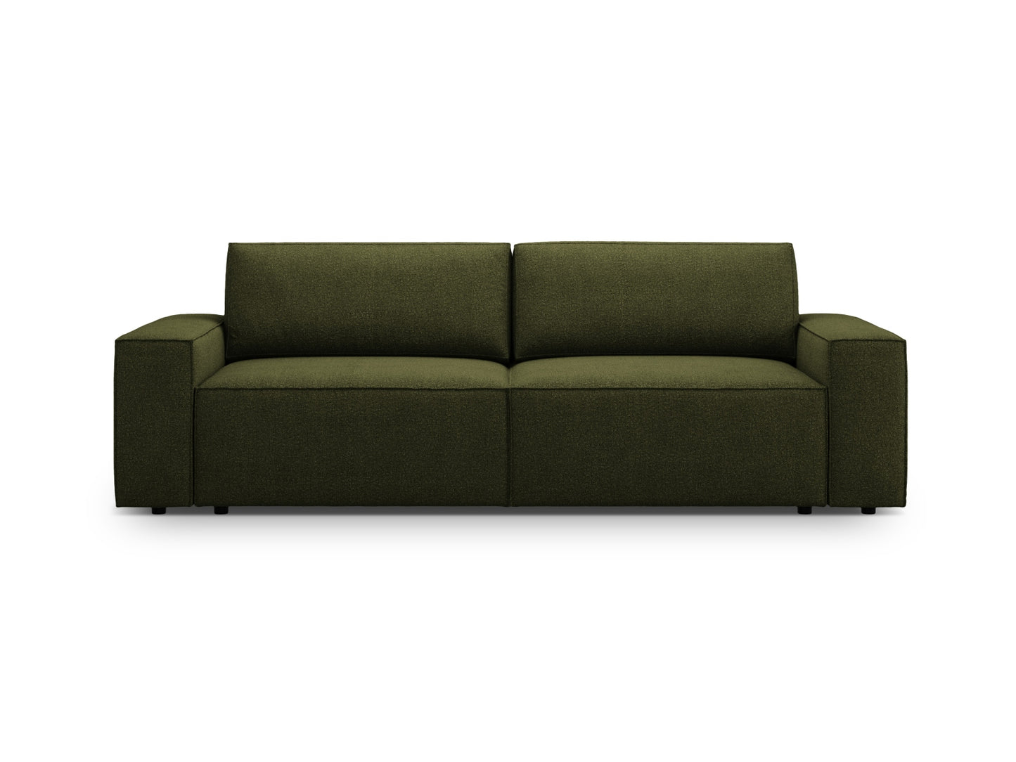 Jodie Sofa With Bed Function And Box, 3 Seats, 247x107 cm — Dark Olive Green