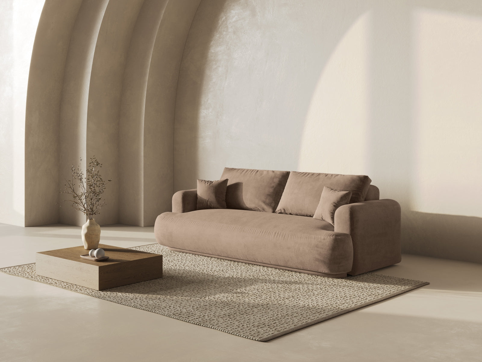 Ella Sofa With Bed Function And Box, 3 Seats, 253x108 cm