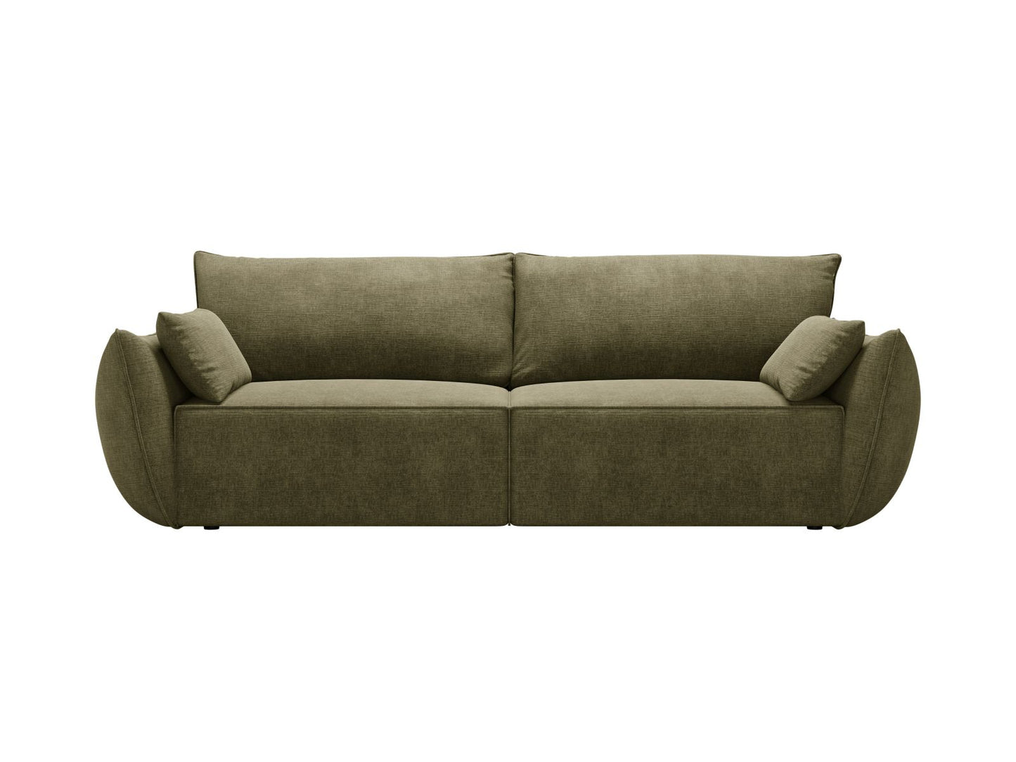 Kaelle Sofa With Bed Function And Box, 3 Seats, 244x97 cm — Green