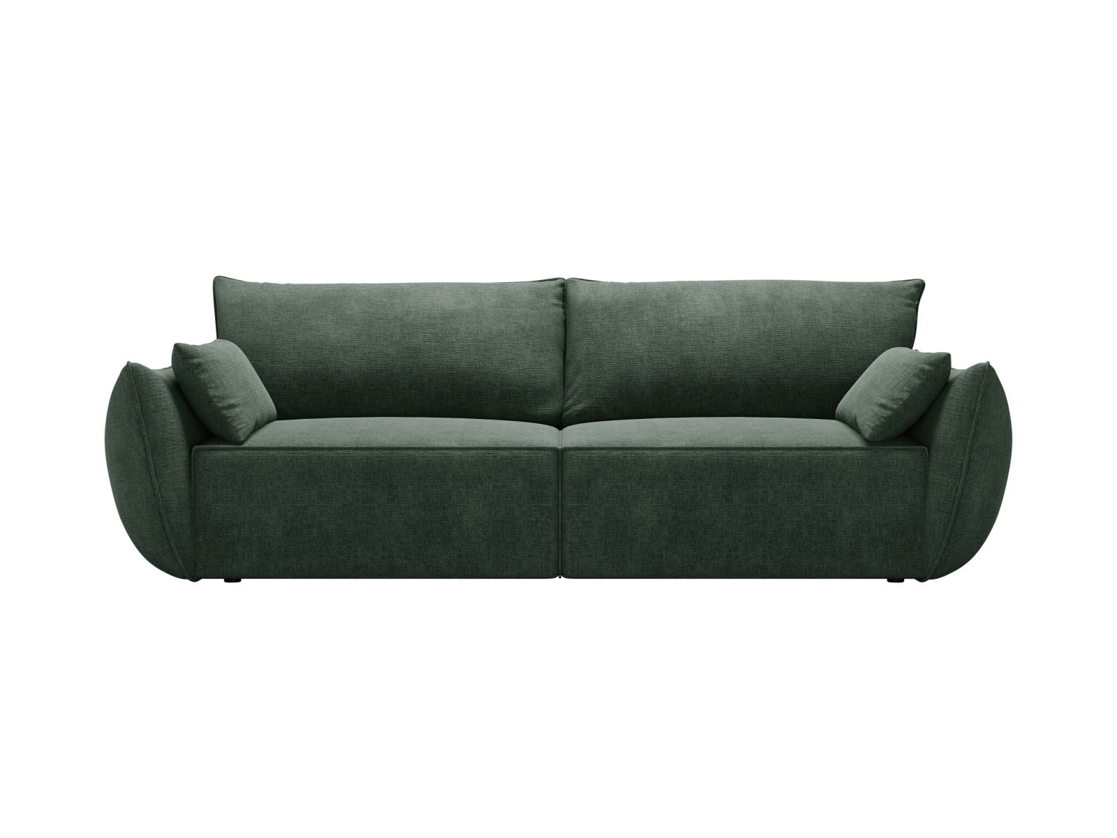 Kaelle Sofa With Bed Function And Box, 3 Seats, 244x97 cm — Bottle Green