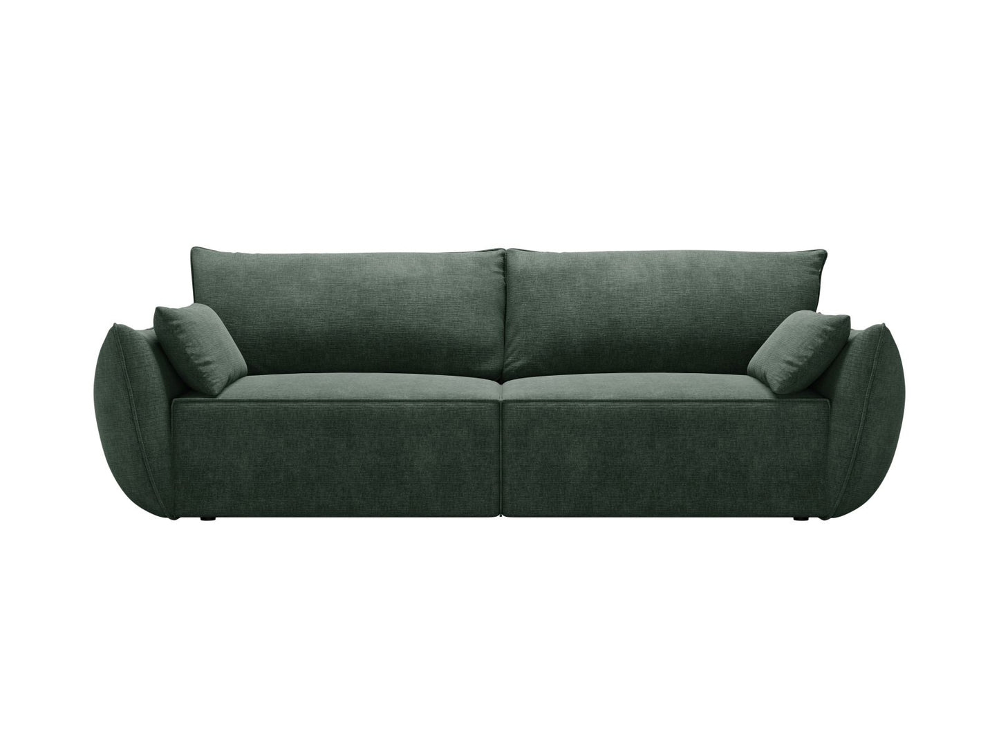 Kaelle Sofa With Bed Function And Box, 3 Seats, 244x97 cm — Bottle Green