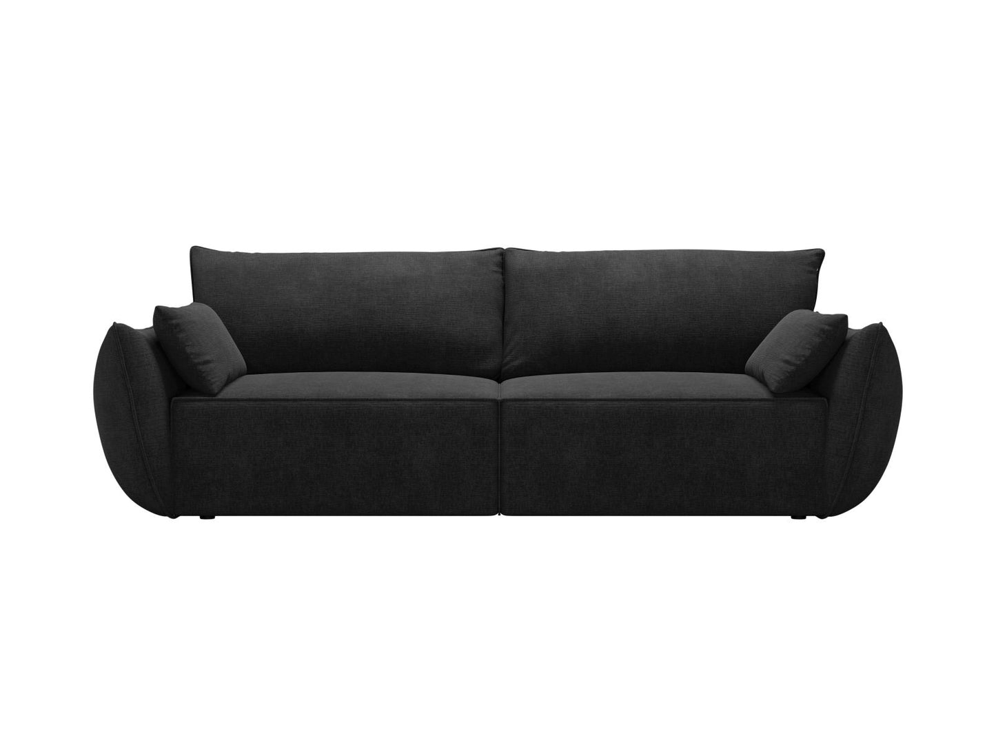Kaelle Sofa With Bed Function And Box, 3 Seats, 244x97 cm — Black