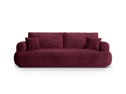 Ella Sofa With Bed Function And Box, 3 Seats, 253x108 cm — Burgundy