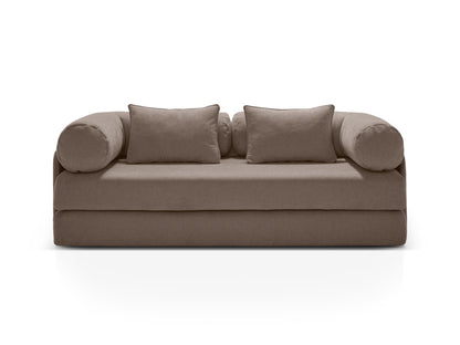 Dreamy Sofa With Bed Function, 3 Seats, 206x95 cm — Cappuccino