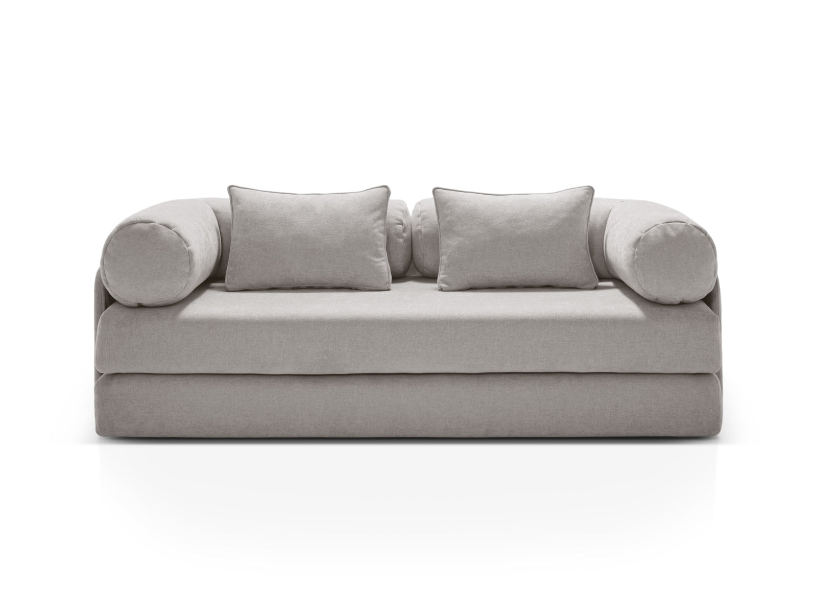 Dreamy Sofa With Bed Function, 3 Seats, 206x95 cm — Light Grey