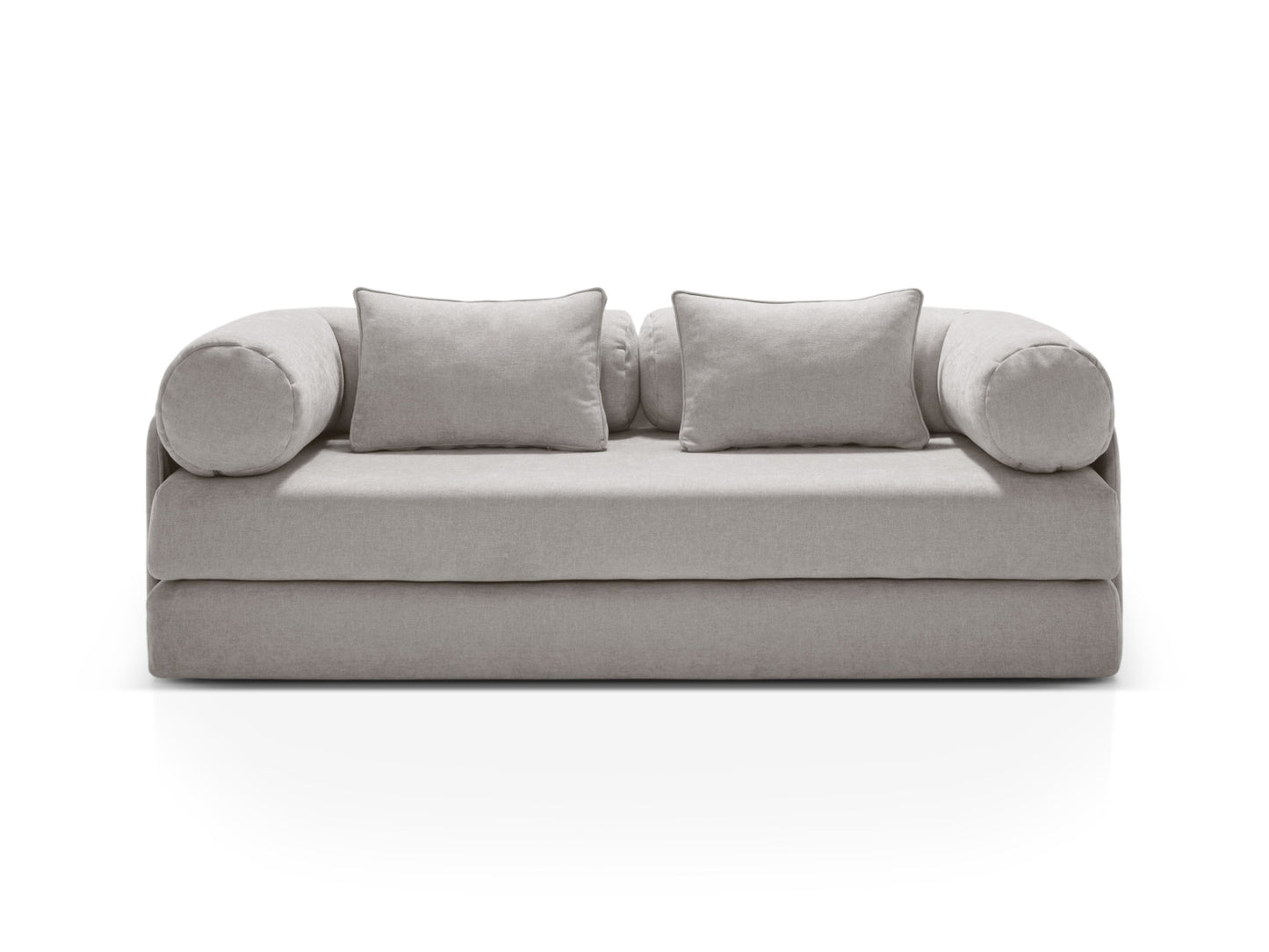 Dreamy Sofa With Bed Function, 3 Seats, 206x95 cm — Light Grey