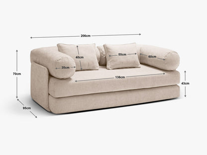 Dreamy Sofa With Bed Function, 3 Seats, 206x95 cm
