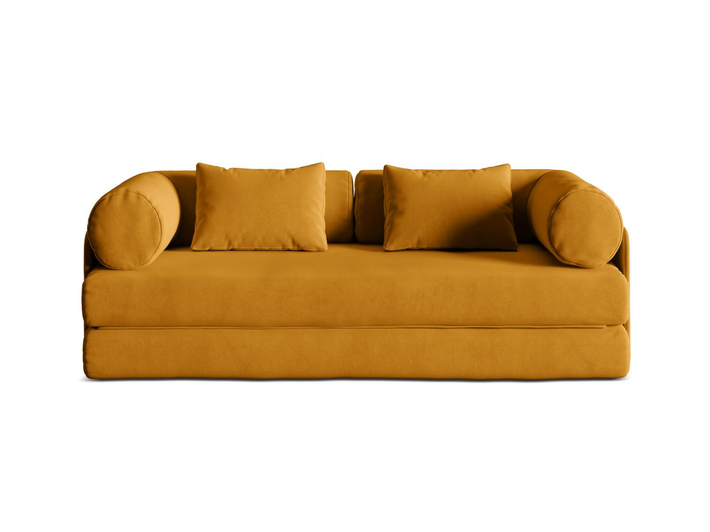 Dreamy Sofa With Bed Function, 3 Seats, 206x95 cm — Yellow