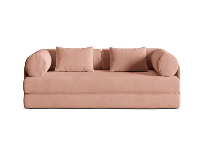 Dreamy Sofa With Bed Function, 3 Seats, 206x95 cm — Pink