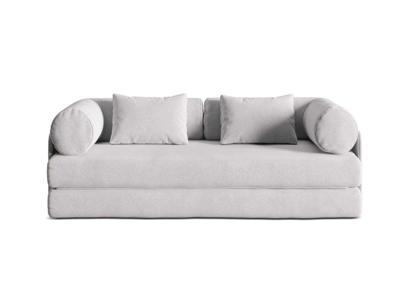 Dreamy Sofa With Bed Function, 3 Seats, 206x95 cm — Light Grey