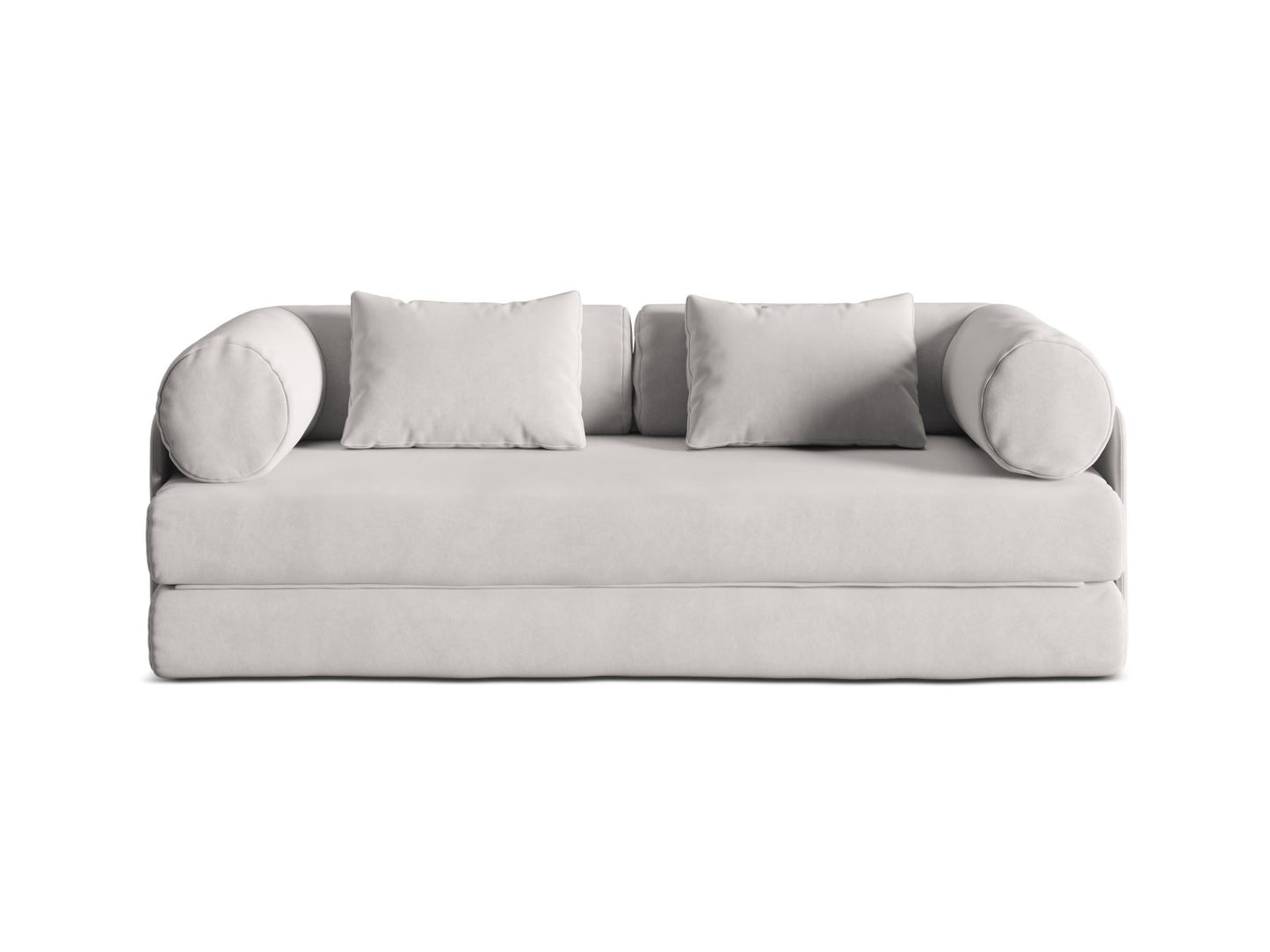 Dreamy Sofa With Bed Function, 3 Seats, 206x95 cm — Light Grey