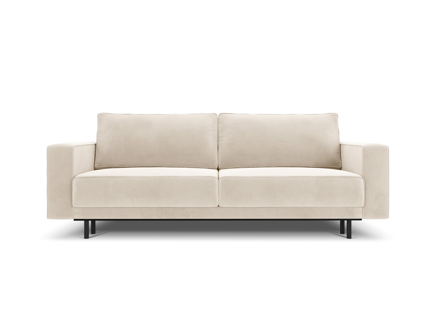 Caro Sofa With Bed Function And Box, 3 Seats, 236x97 cm — Light Beige