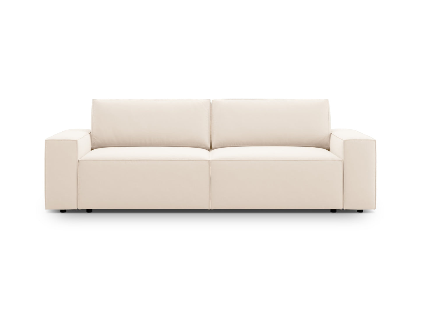 Jodie Sofa With Bed Function And Box, 3 Seats, 247x107 cm — Light Beige