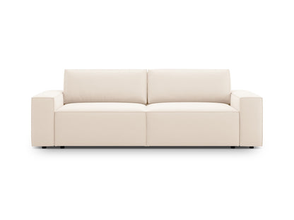Jodie Sofa With Bed Function And Box, 3 Seats, 247x107 cm — Light Beige