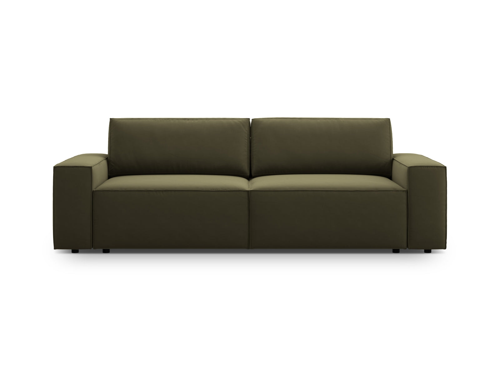 Jodie Sofa With Bed Function And Box, 3 Seats, 247x107 cm — Green