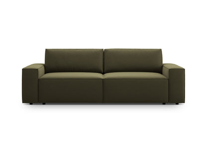 Jodie Sofa With Bed Function And Box, 3 Seats, 247x107 cm — Green