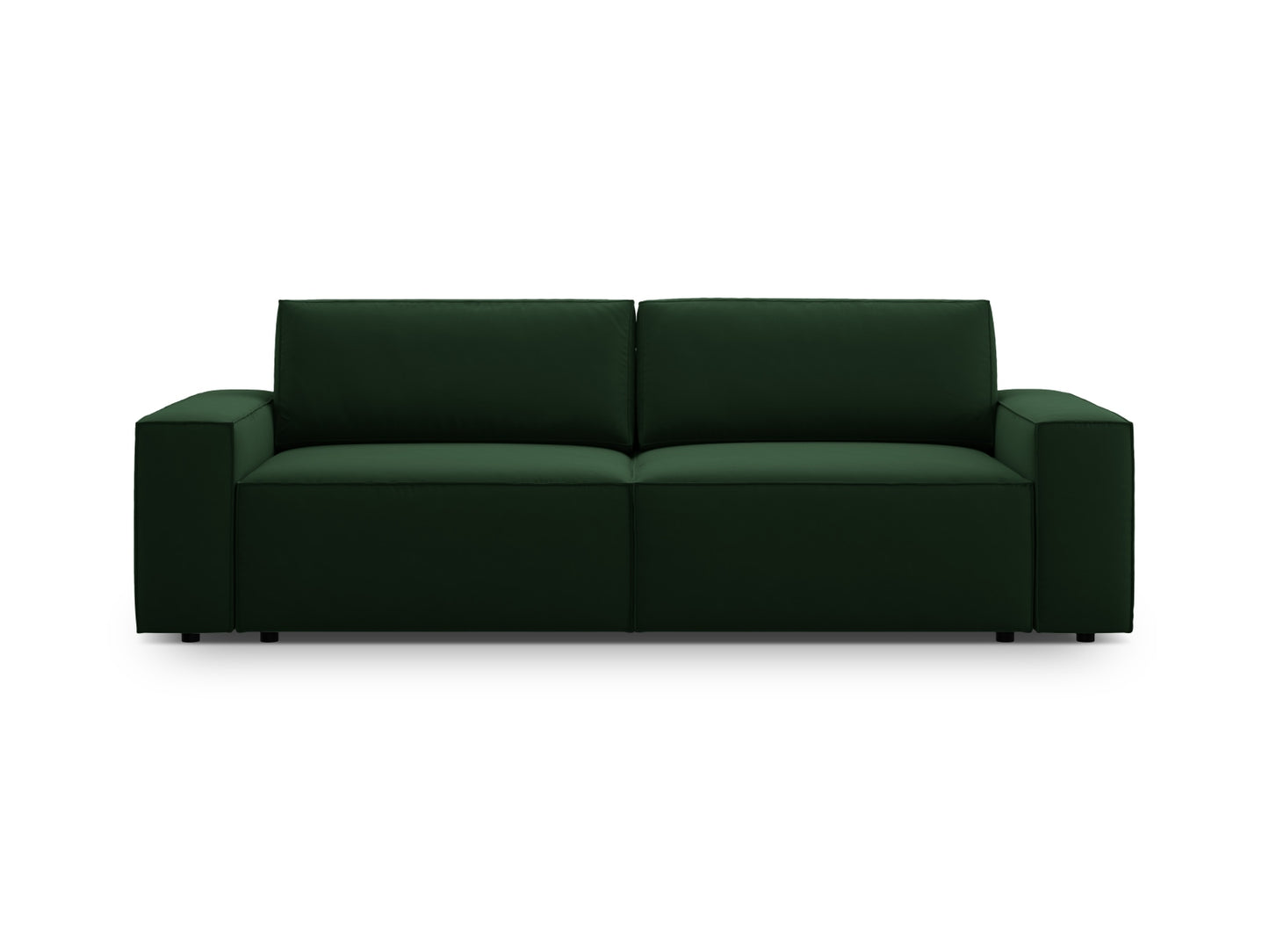 Jodie Sofa With Bed Function And Box, 3 Seats, 247x107 cm — Bottle Green