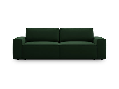 Jodie Sofa With Bed Function And Box, 3 Seats, 247x107 cm — Bottle Green