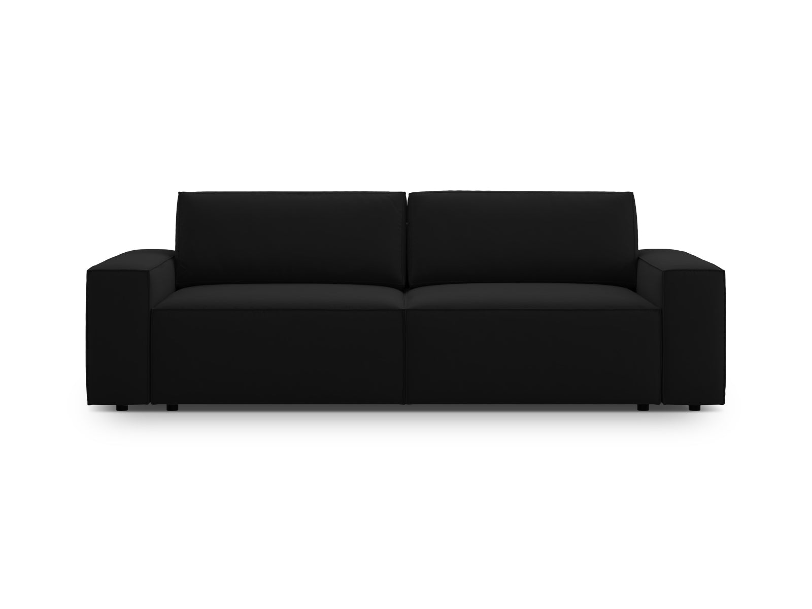 Jodie Sofa With Bed Function And Box, 3 Seats, 247x107 cm — Black