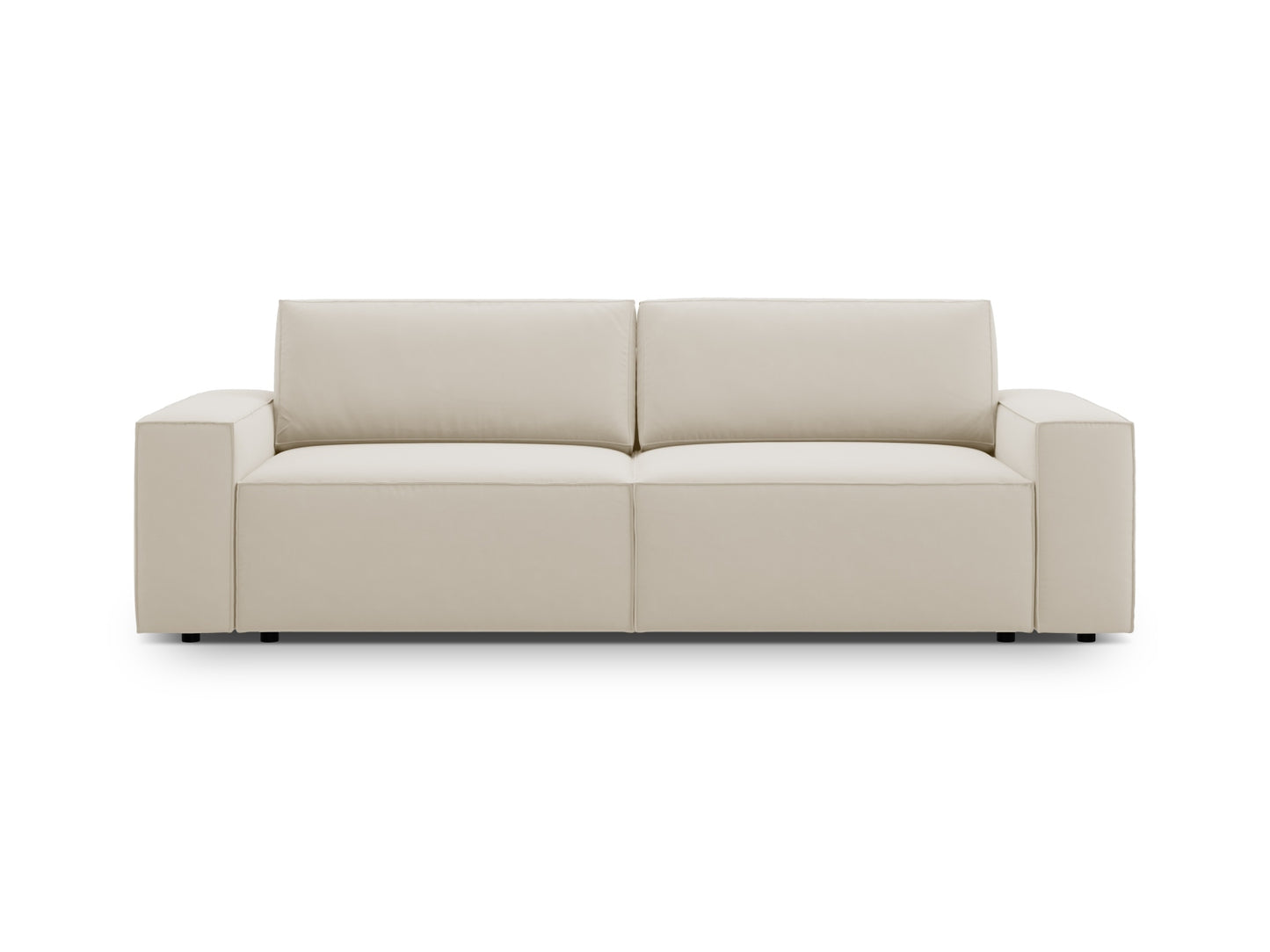 Jodie Sofa With Bed Function And Box, 3 Seats, 247x107 cm — Dark Beige