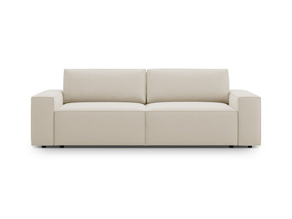 Jodie Sofa With Bed Function And Box, 3 Seats, 247x107 cm — Dark Beige