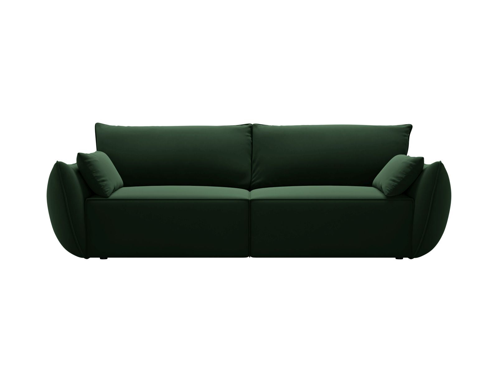 Kaelle Sofa With Bed Function And Box, 3 Seats, 244x97 cm — Bottle Green
