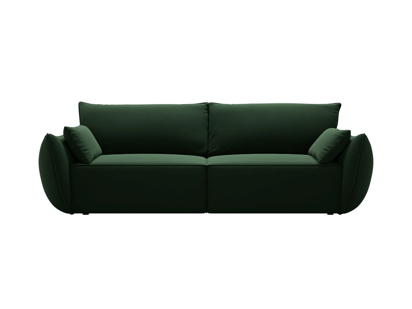 Kaelle Sofa With Bed Function And Box, 3 Seats, 244x97 cm — Bottle Green