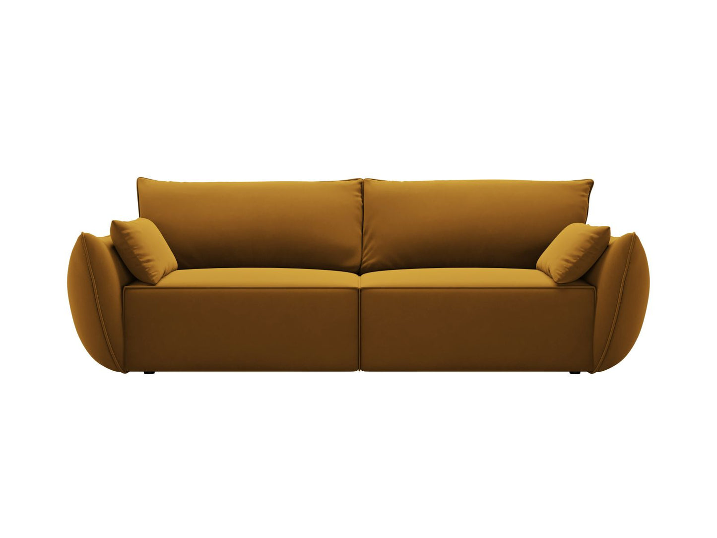 Kaelle Sofa With Bed Function And Box, 3 Seats, 244x97 cm — Yellow