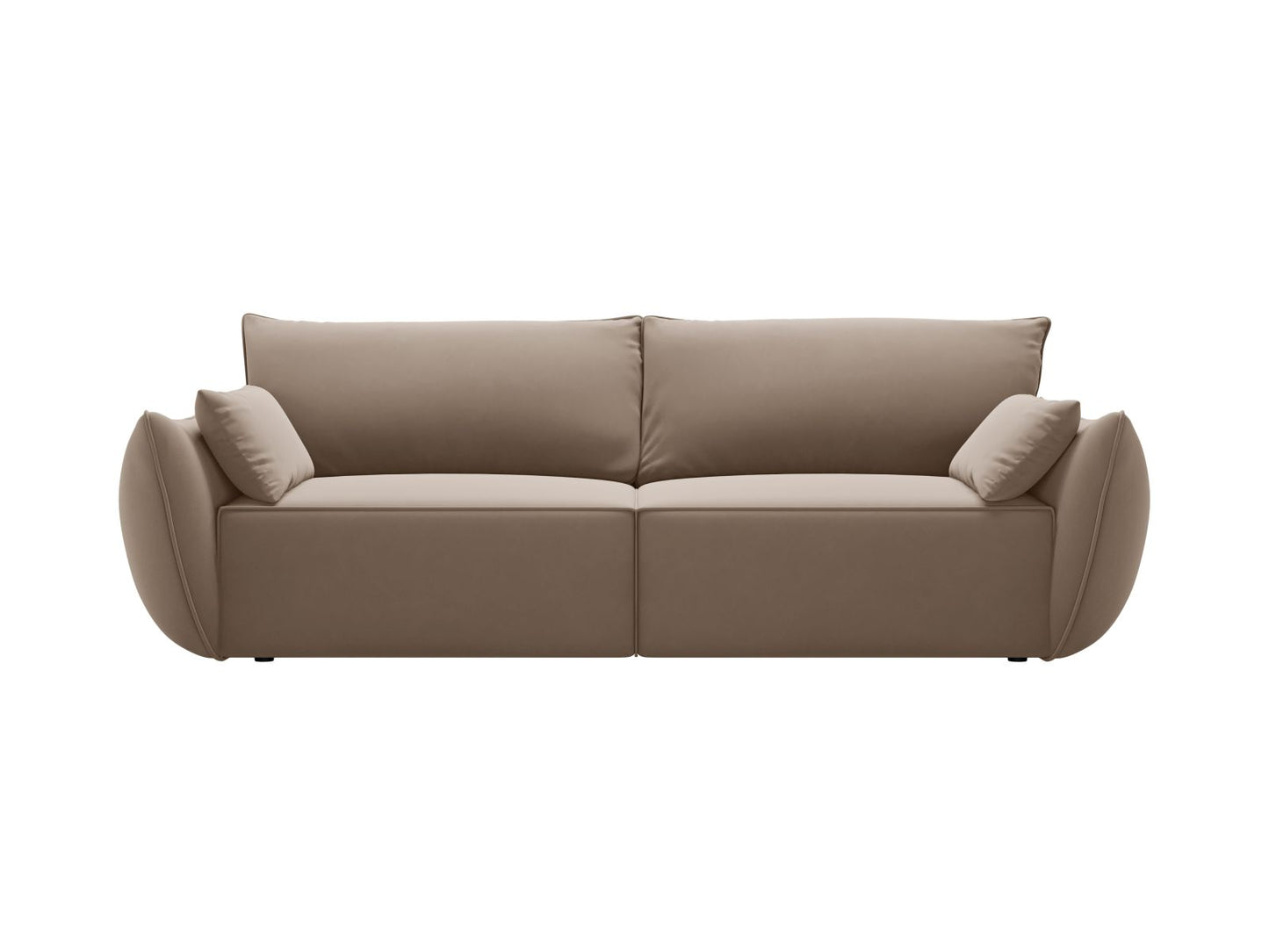 Kaelle Sofa With Bed Function And Box, 3 Seats, 244x97 cm — Cappuccino