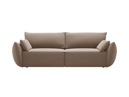 Kaelle Sofa With Bed Function And Box, 3 Seats, 244x97 cm — Cappuccino