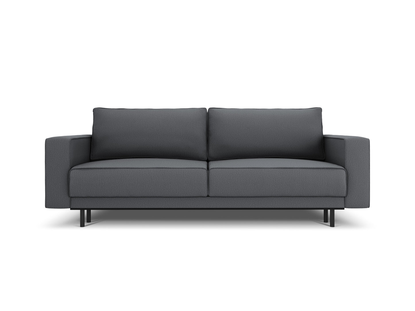 Caro Sofa With Bed Function And Box, 3 Seats, 236x97 cm — Dark Grey