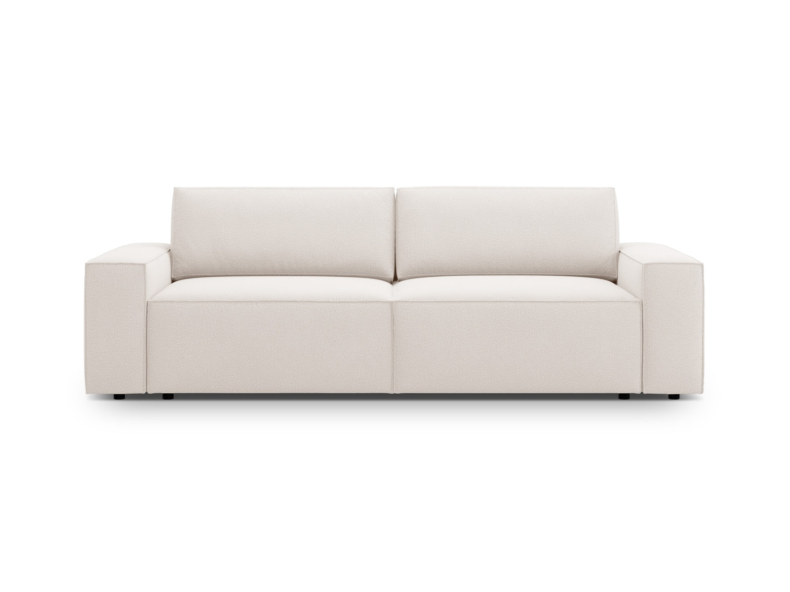 Jodie Sofa With Bed Function And Box, 3 Seats, 247x107 cm — Light Beige