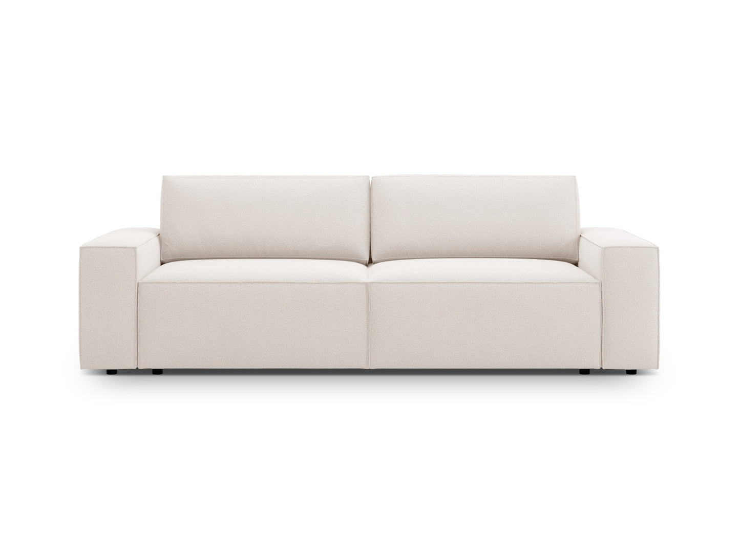 Jodie Sofa With Bed Function And Box, 3 Seats, 247x107 cm — Light Beige