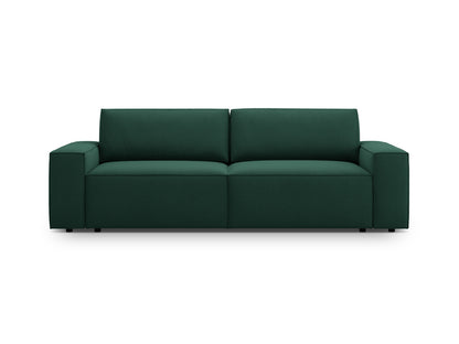 Jodie Sofa With Bed Function And Box, 3 Seats, 247x107 cm — Green