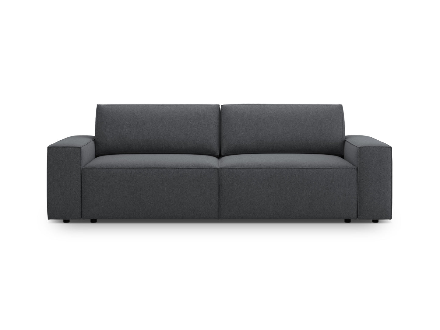 Jodie Sofa With Bed Function And Box, 3 Seats, 247x107 cm — Dark Grey