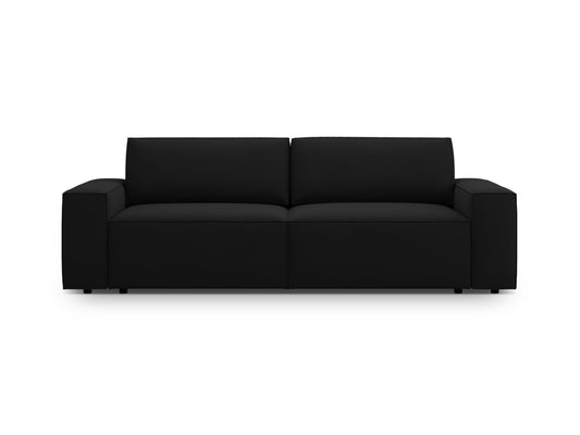 Jodie Sofa With Bed Function And Box, 3 Seats, 247x107 cm — Black