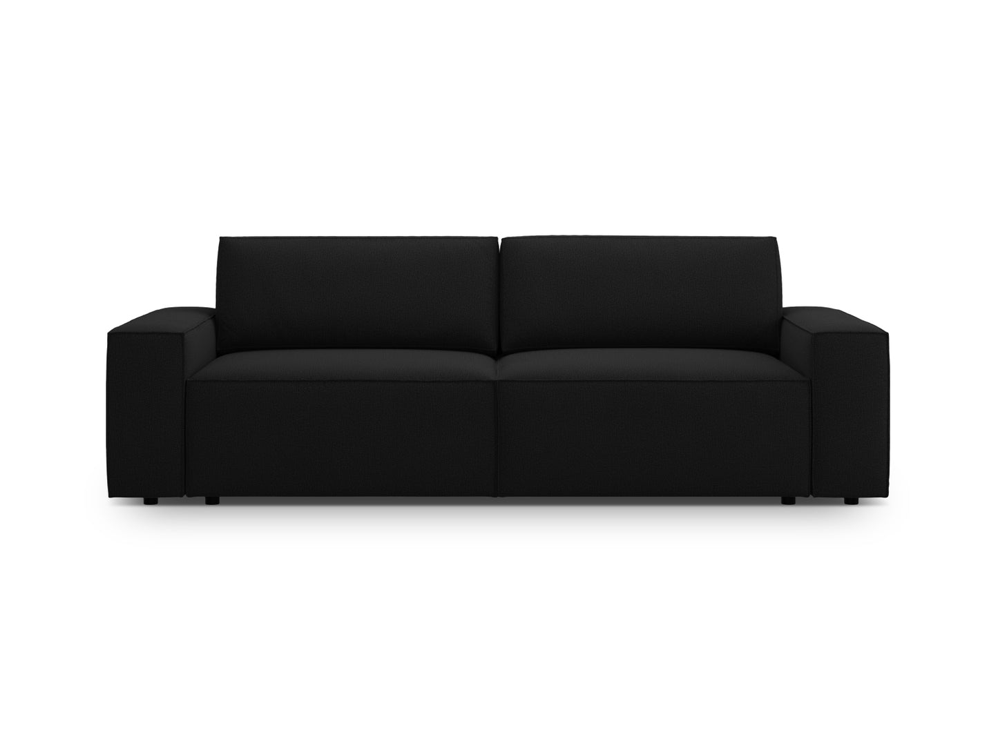 Jodie Sofa With Bed Function And Box, 3 Seats, 247x107 cm — Black