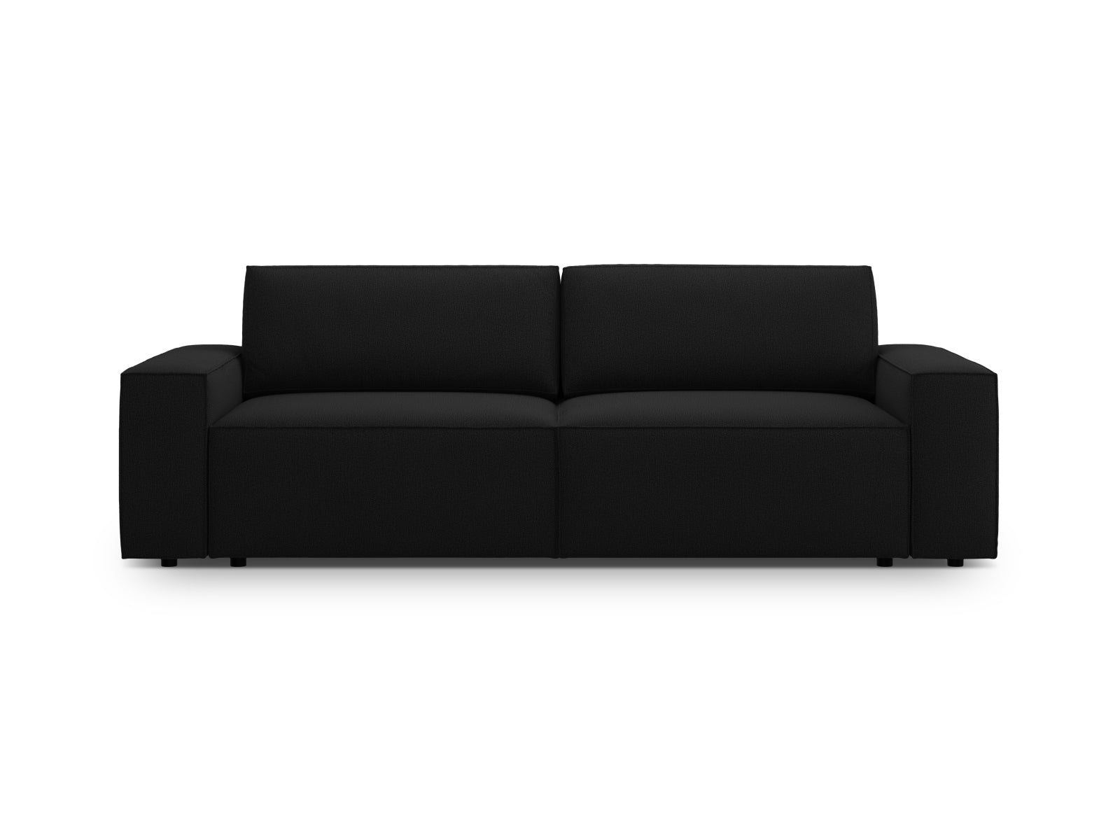 Jodie Sofa With Bed Function And Box, 3 Seats, 247x107 cm — Black