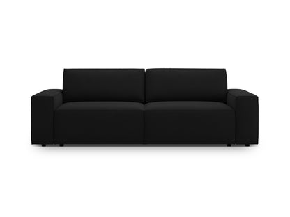 Jodie Sofa With Bed Function And Box, 3 Seats, 247x107 cm — Black