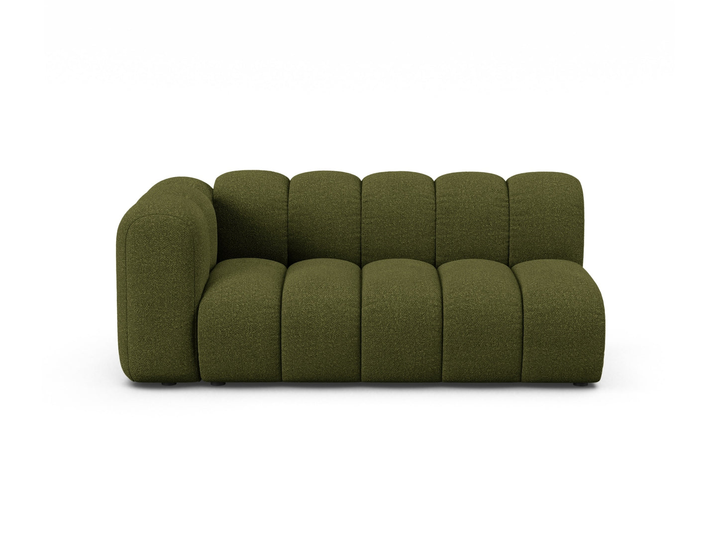 Sofamodul Bouclé Beige Lupine — Dark Olive Green