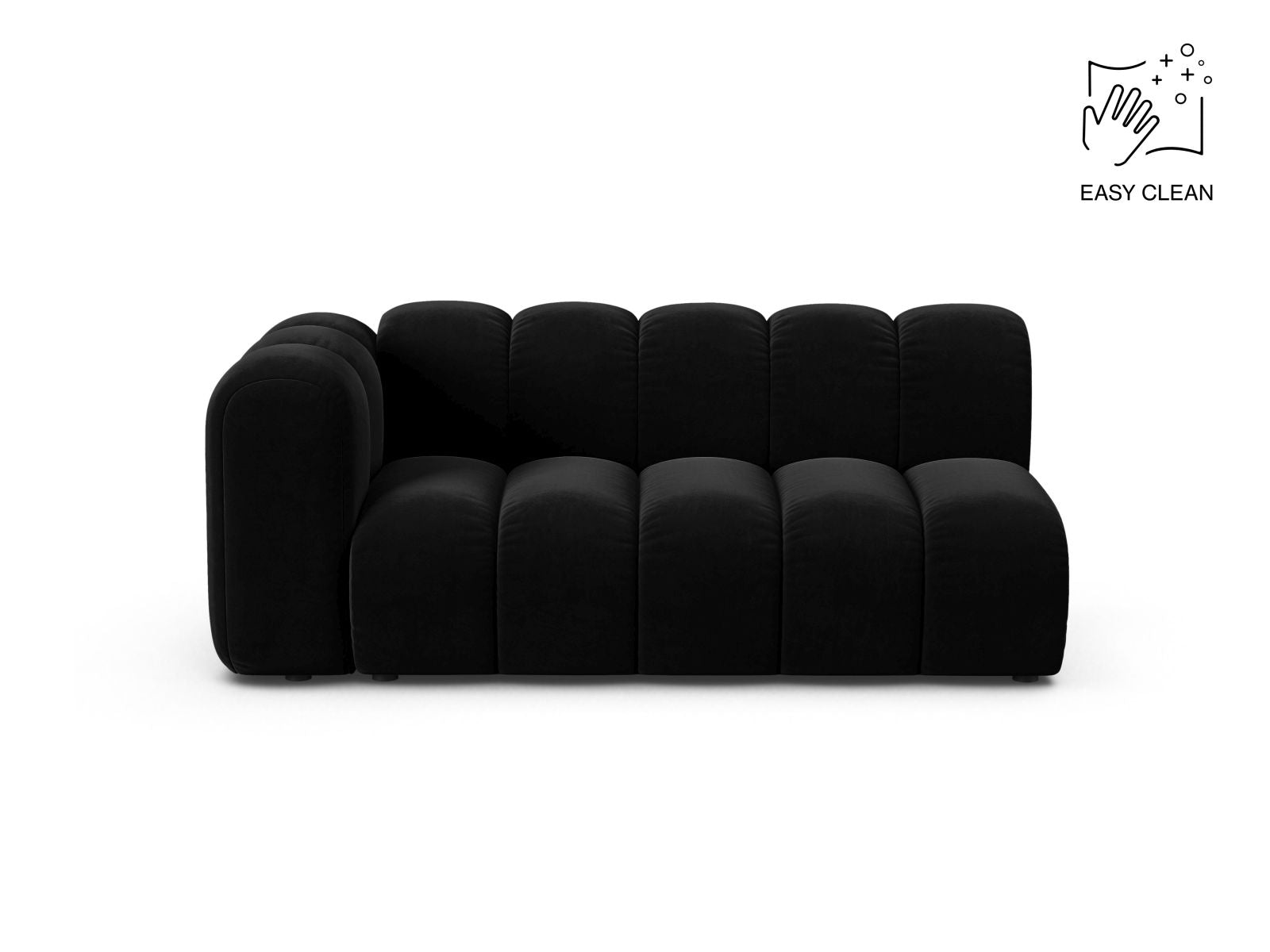 Lupine Modular Sofa, 3 Seats, 175x95 cm — Black / Left