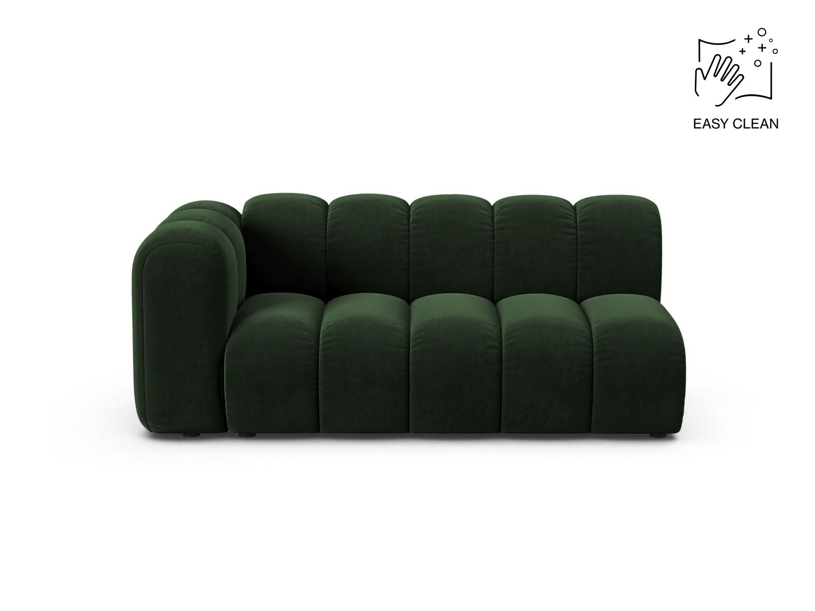 Lupine Modular Sofa, 3 Seats, 175x95 cm — Bottle Green / Left