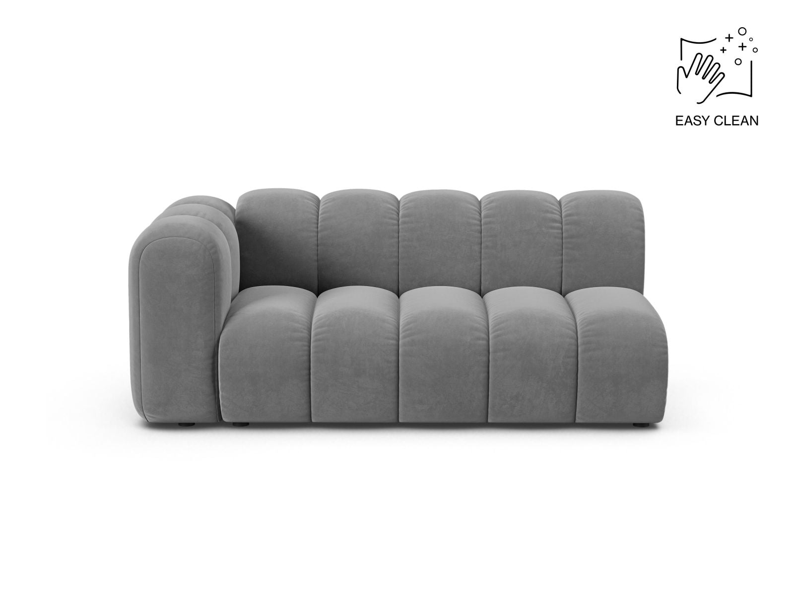 Lupine Modular Sofa, 3 Seats, 175x95 cm — Light Grey / Left