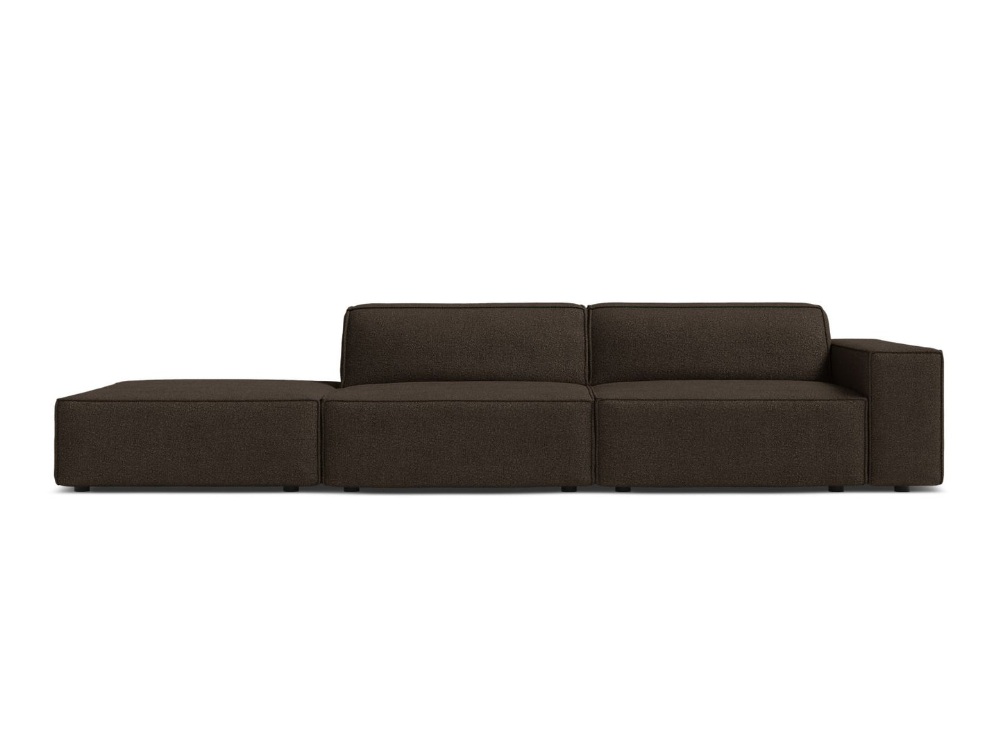 Jodie Modular Open Sofa, 3 Seats, 262x99 cm — Brown / Left