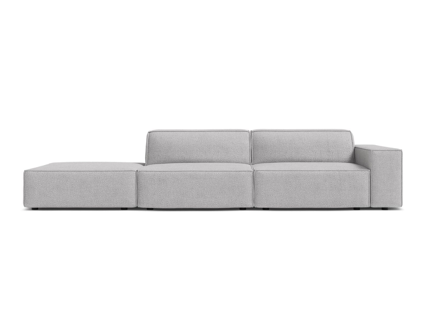 Jodie Modular Open Sofa, 3 Seats, 262x99 cm — Light Grey / Left