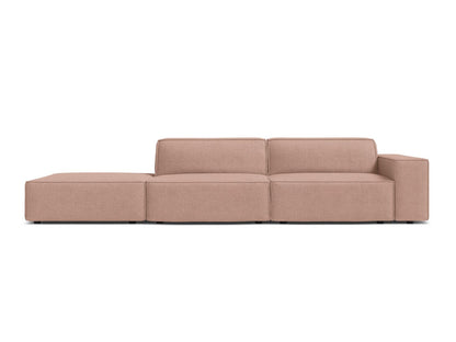 Jodie Modular Open Sofa, 3 Seats, 262x99 cm — Powder Pink / Left