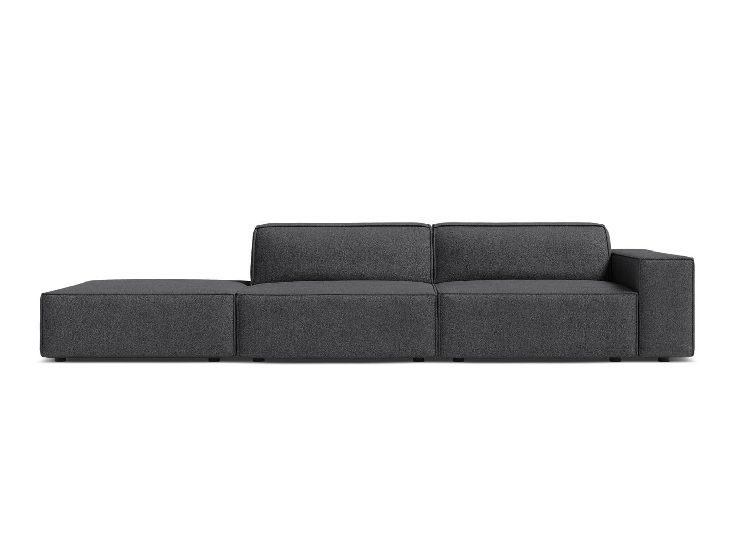 Jodie Modular Open Sofa, 3 Seats, 262x99 cm — Dark Grey / Left