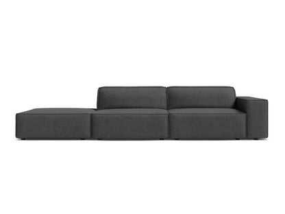 Jodie Modular Open Sofa, 3 Seats, 262x99 cm — Dark Grey / Left