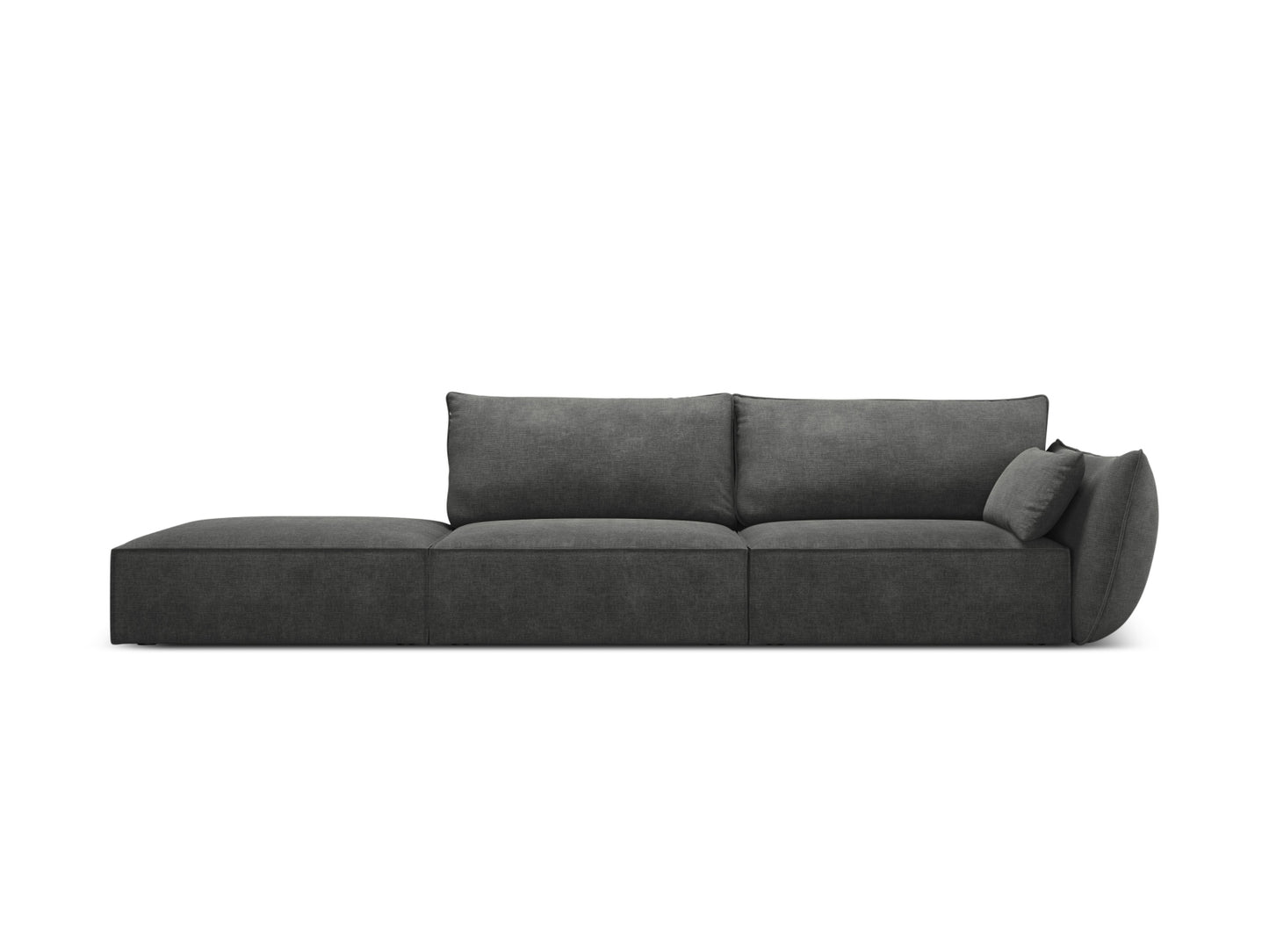 Kaelle Sofa, 4 Seats, 264x110 cm — Dark Grey / Left