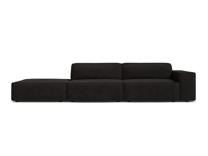 Jodie Modular Sofa, 3 Seats, 262x99 cm — Black / Left